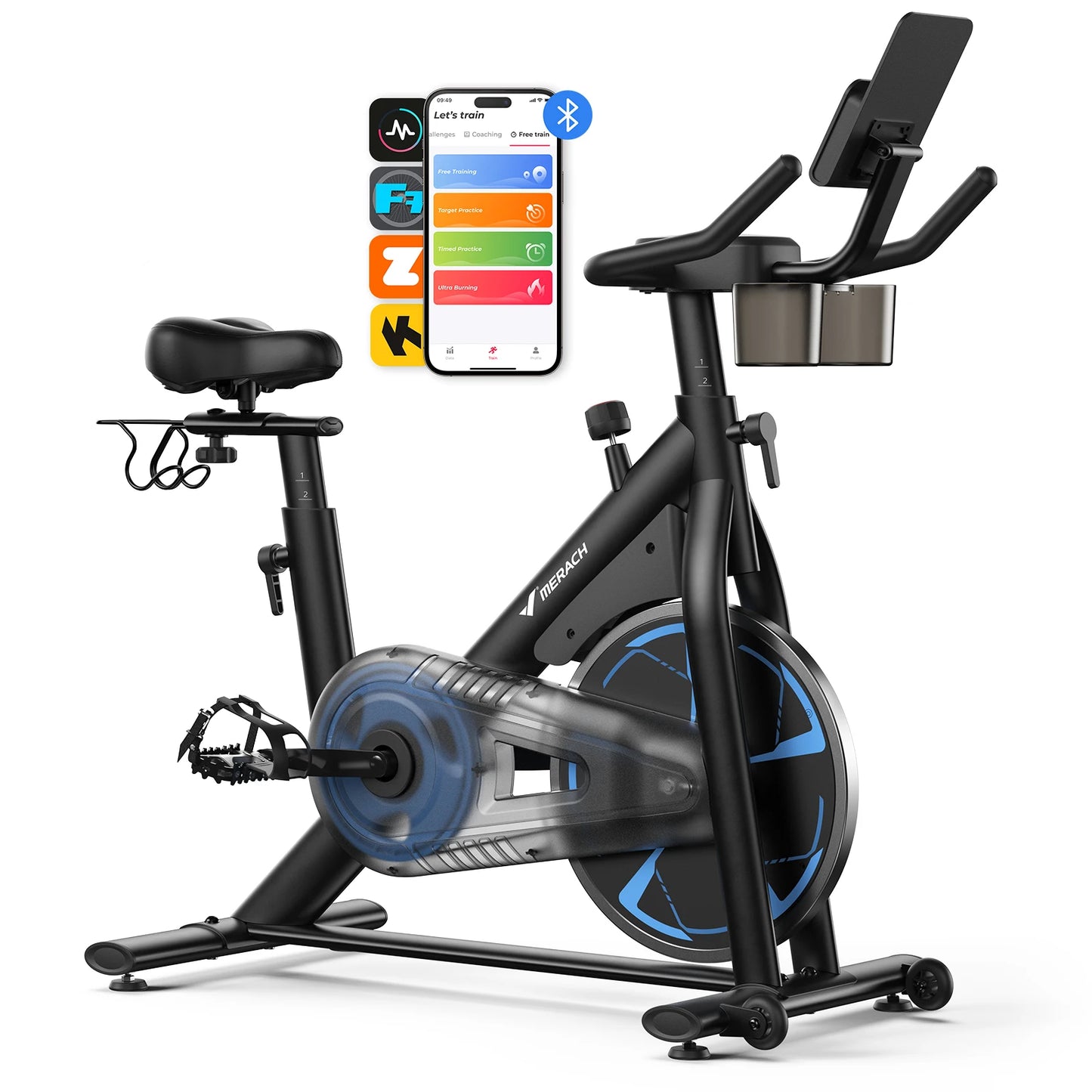 MERACH S36 Magnetic Exercise Bike With App 330lb Capacity