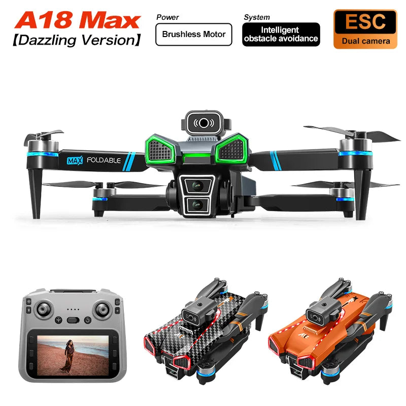 HOT-4K Professional HD Dual Camera New L600 PRO MAX GPS Drone 5KM 3-Axis Gimbal 360 Obstacle Avoidance Brushless Quadcopter Toy