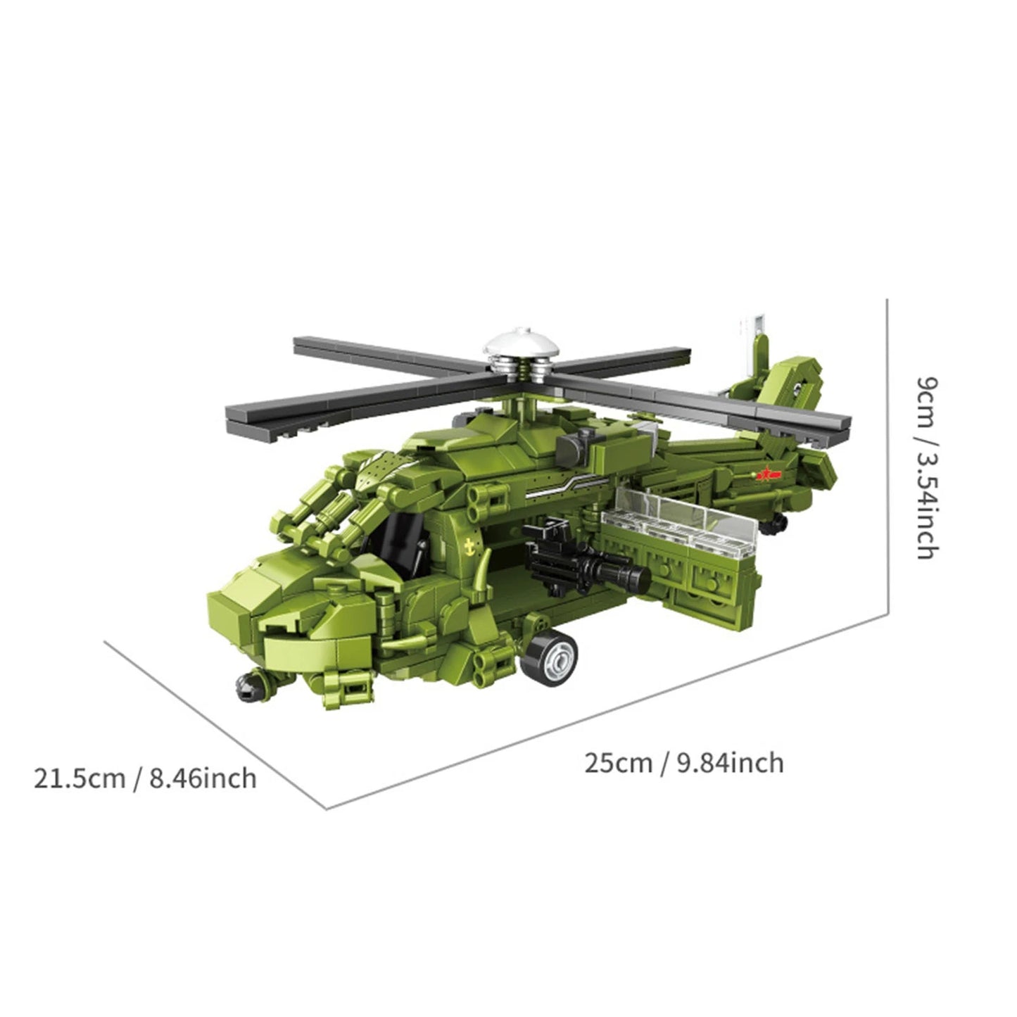 HWZBBEN Helicopter Building Blocks Set 791 Pcs Airplane Construction Kit