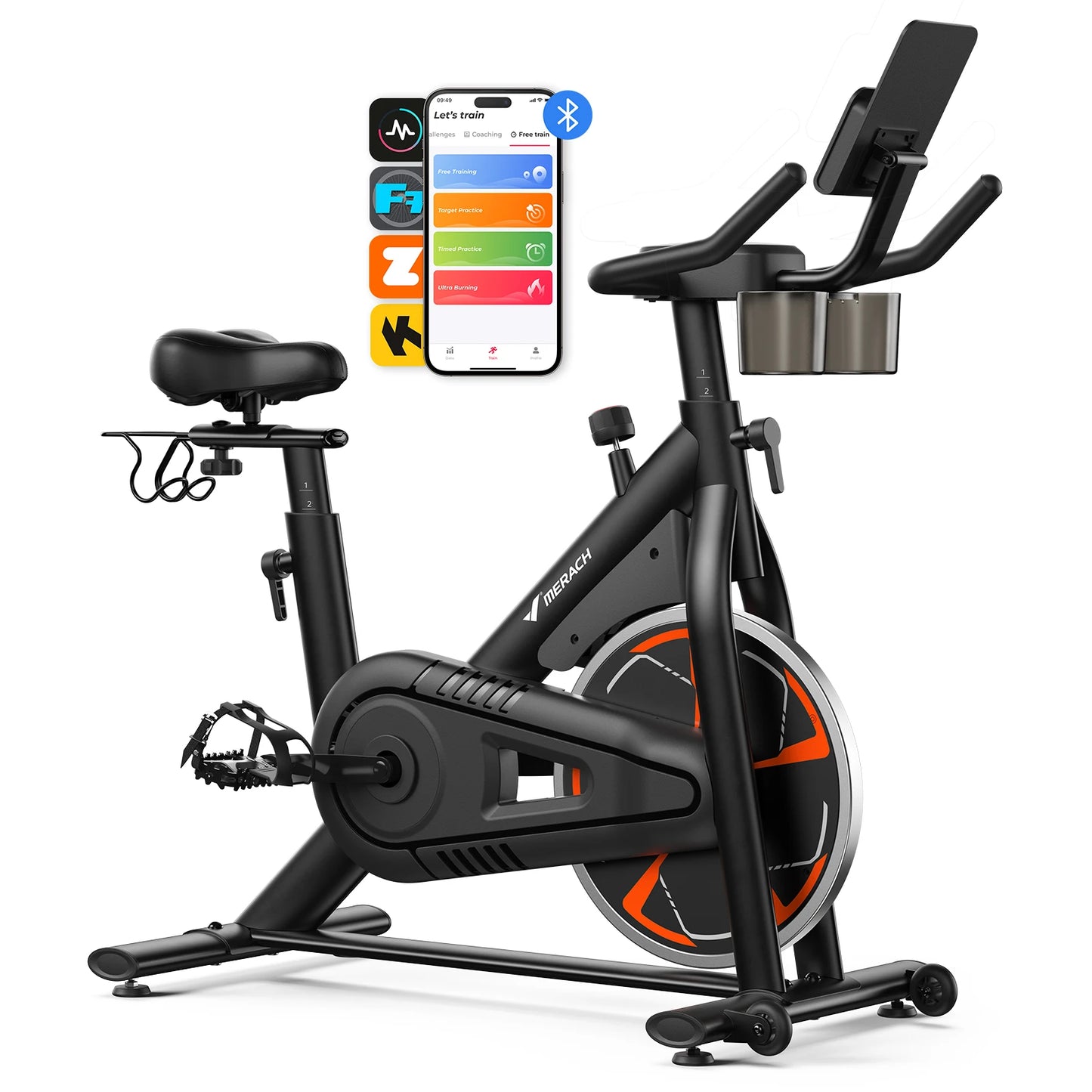 MERACH S36 Magnetic Exercise Bike With App 330lb Capacity
