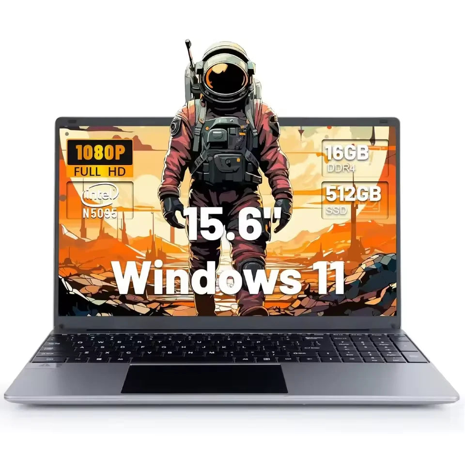 URAO Laptop With Intel Celeron N5095, 16GB DDR4, 512GB SSD