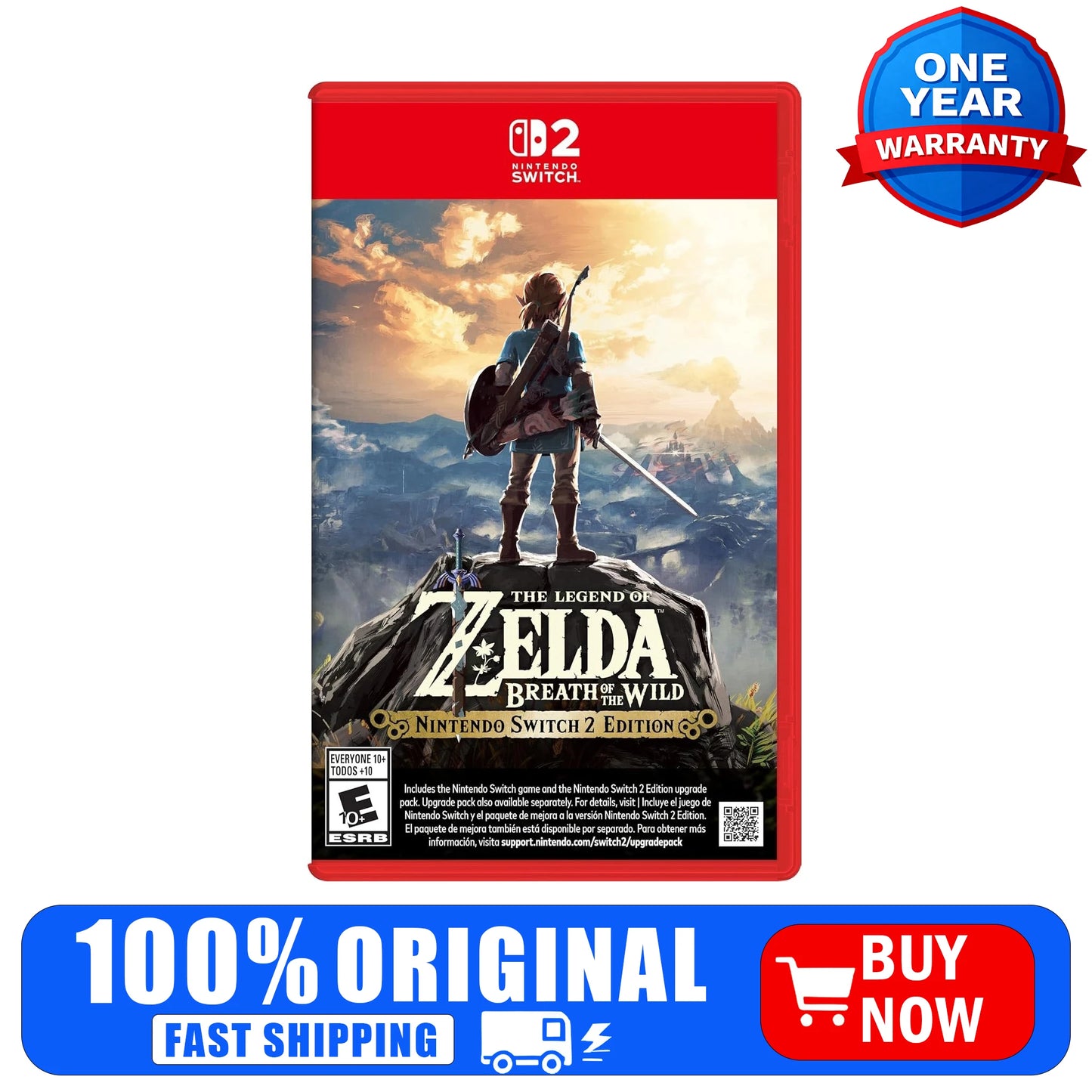Nintendo Zelda Breath of the Wild Switch Game Card