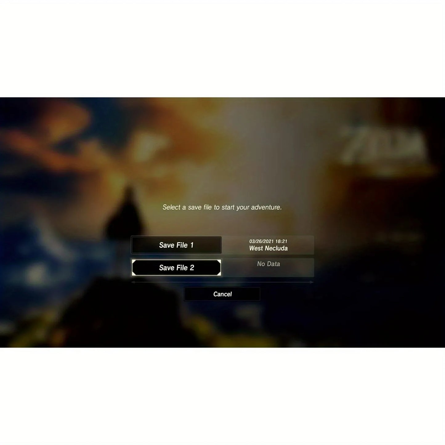 Nintendo Zelda Breath of the Wild Switch Game Card