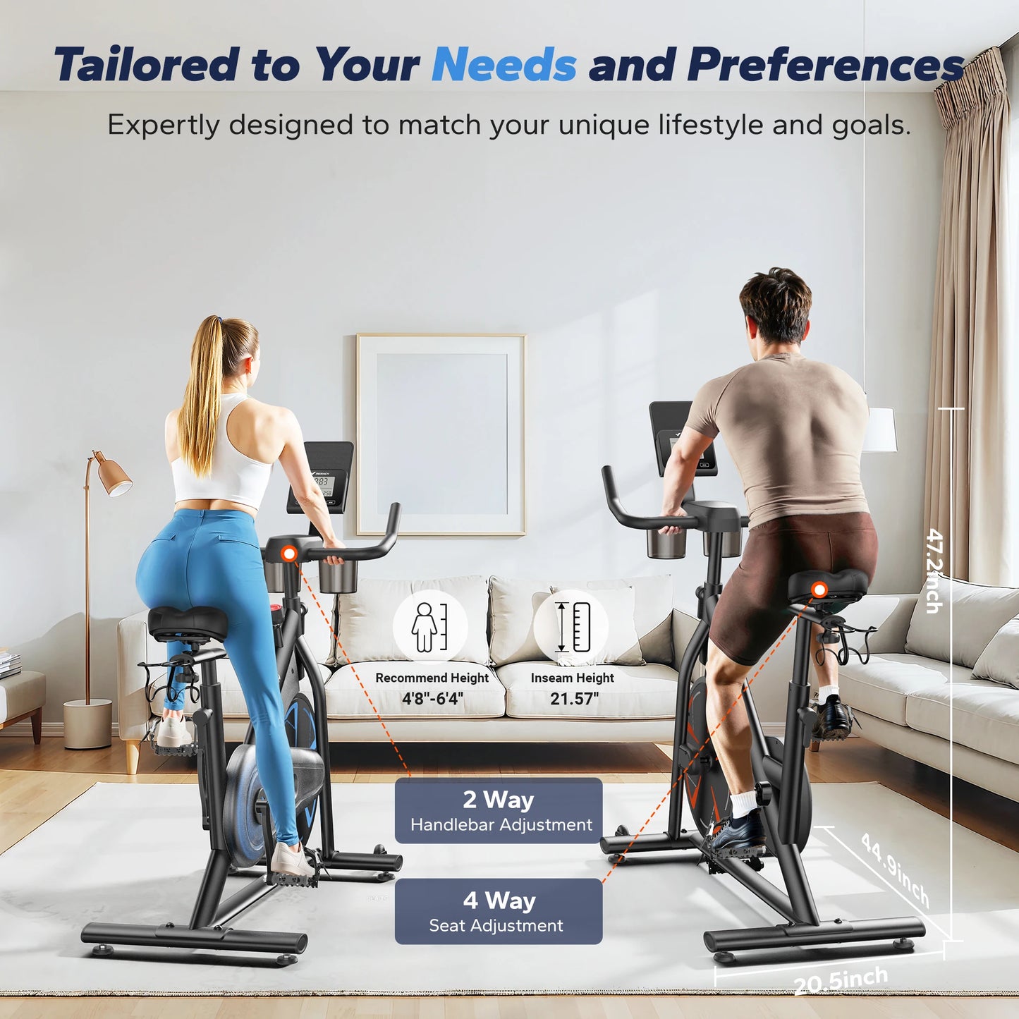 MERACH S36 Magnetic Exercise Bike With App 330lb Capacity