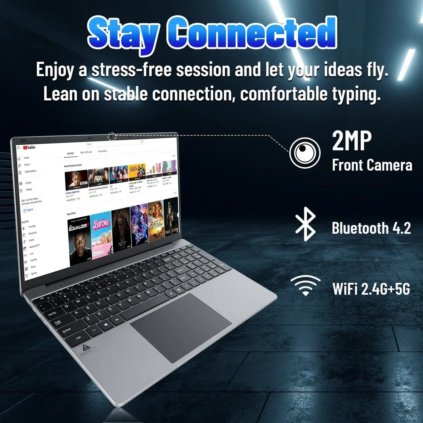 URAO Laptop With Intel Celeron N5095, 16GB DDR4, 512GB SSD