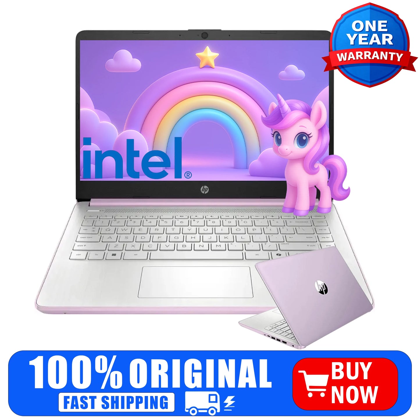 HP Laptop Intel Celeron N150 16GB RAM 384GB Storage