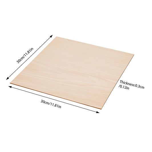 30Pcs Basswood Sheets 3mm Thick, 30x30cm/40x40cm Board for Wood DIY Home Decor, Square Blank Wooden Plywood Panels for Engraving