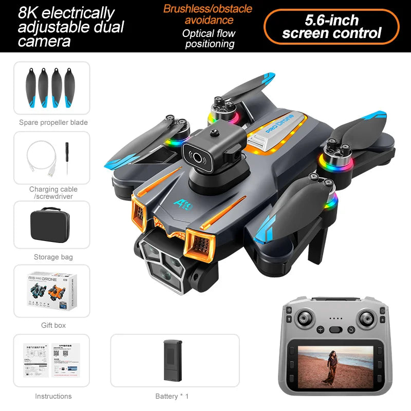2025 Pro MAX GPS Drone 8K Professional HD Camera 5G WIFI FPV 360° Obstacle Avoidance Brushless Large Screen RC Quadcopter