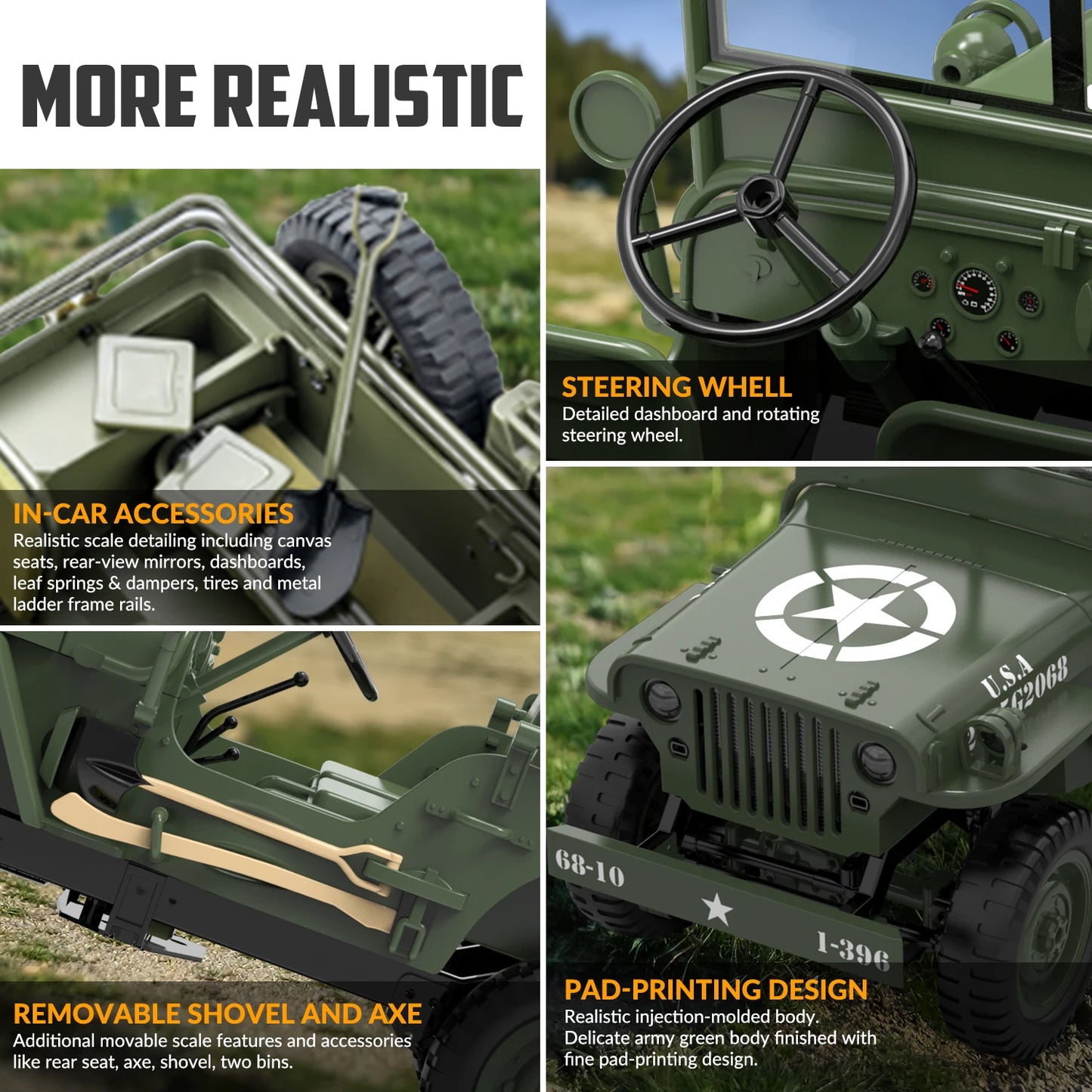 EXHOBBY RC Crawler 1 To 10 Scale Willys Jeep Rugged