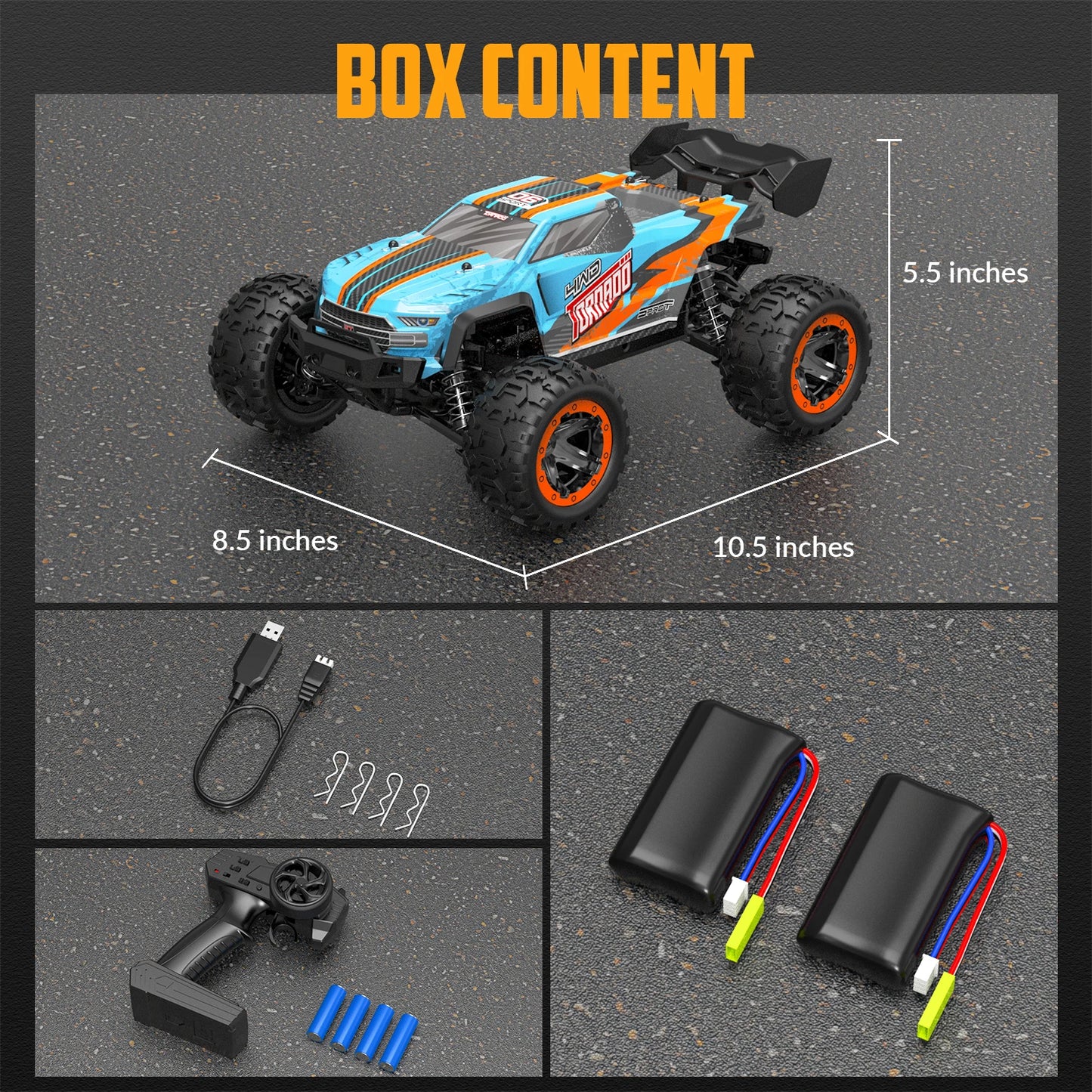 RACENT 4x4 All Terrain RC Truck High Speed Remote Control Car