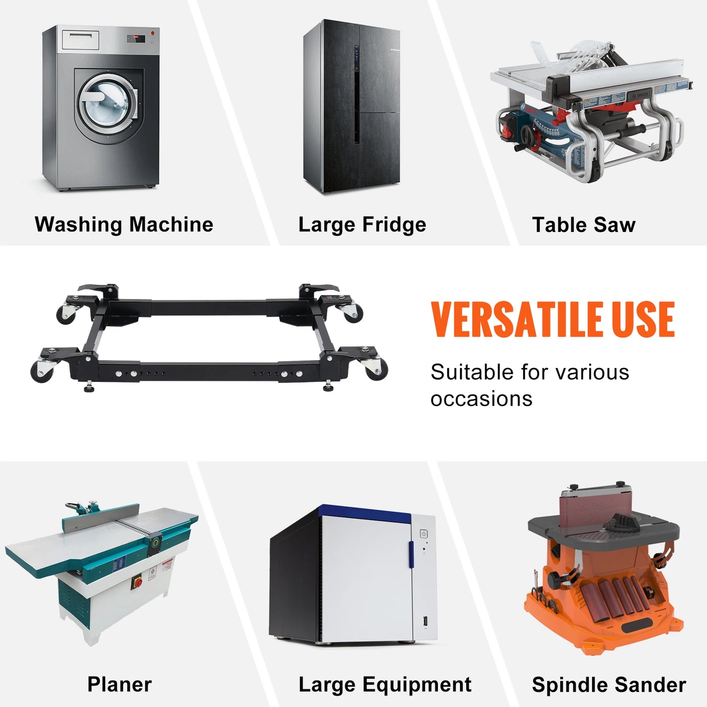 SucceBuy 1500 Lb Washing Machine Stand With Adjustable Four Wheels