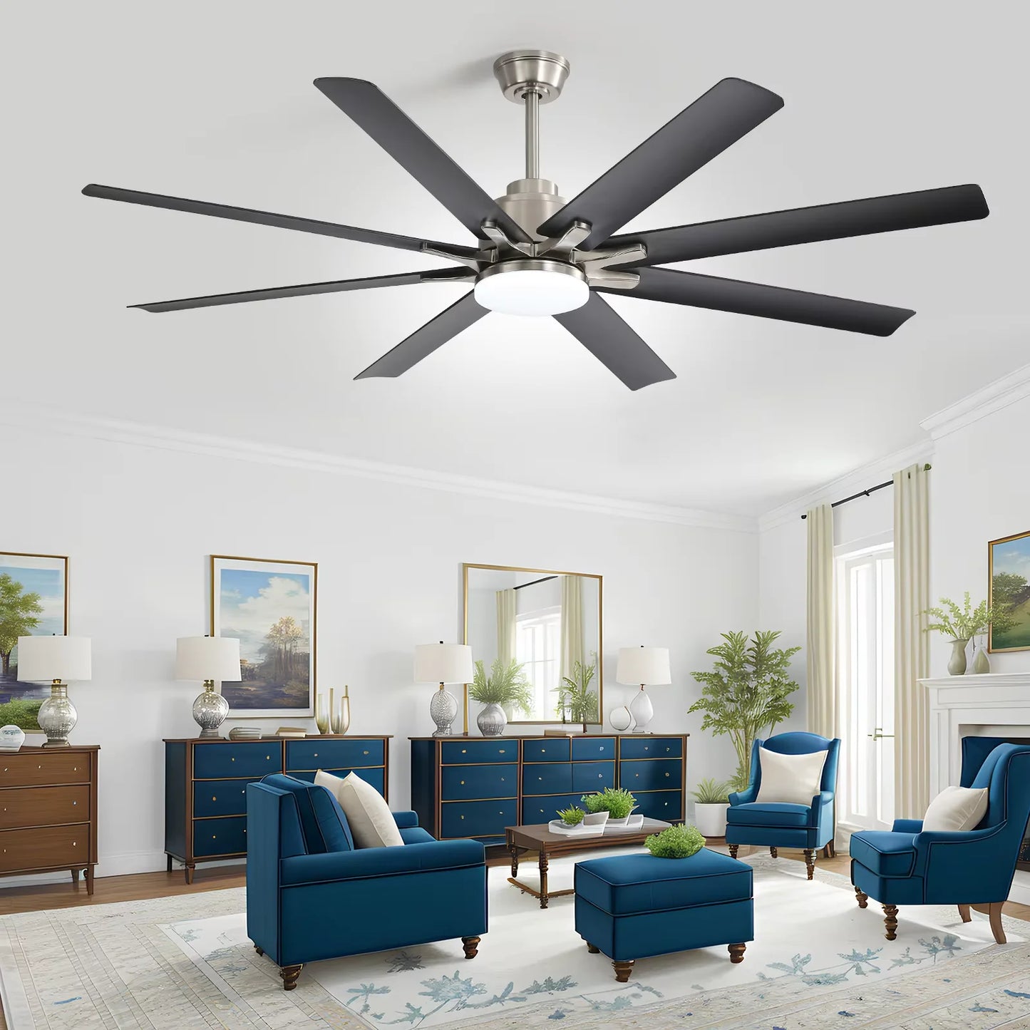 Sofucor Modern LED Ceiling Fan With Remote