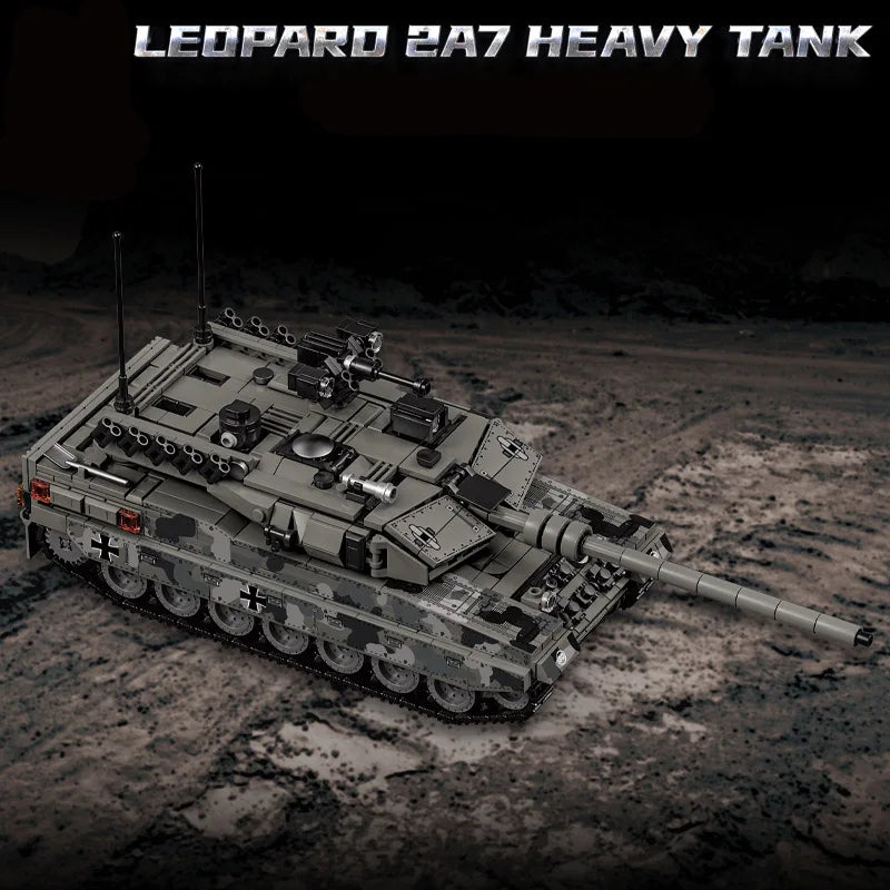 JIMITUCE Military WW2 Leopard 2A7 Tank Building Blocks Set