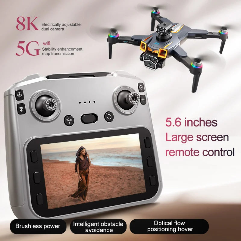 2025 Pro MAX GPS Drone 8K Professional HD Camera 5G WIFI FPV 360° Obstacle Avoidance Brushless Large Screen RC Quadcopter