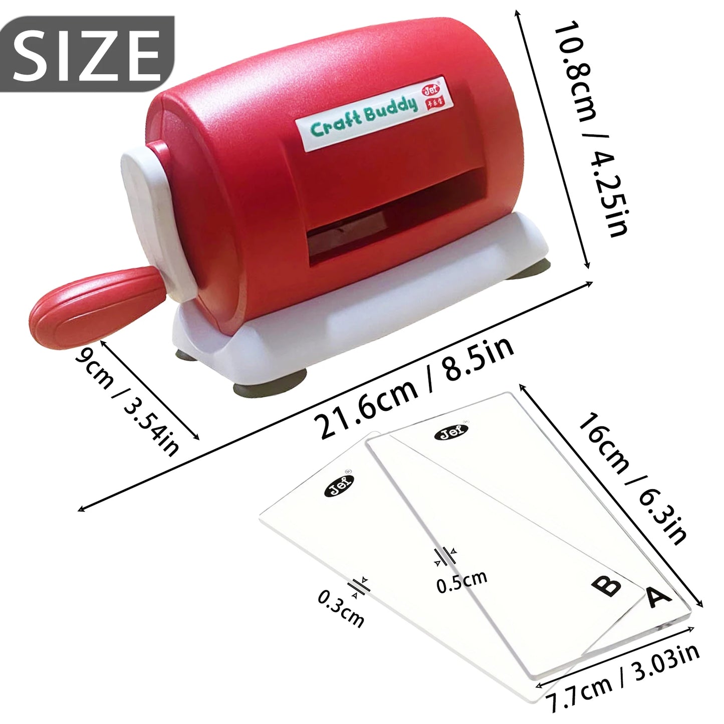 Craft Buddy Manual Die Cutting & Embossing Machine – 2-in-1 Portable Hand Crank Paper Cutter for Scrapbooking, Card Making, DIY