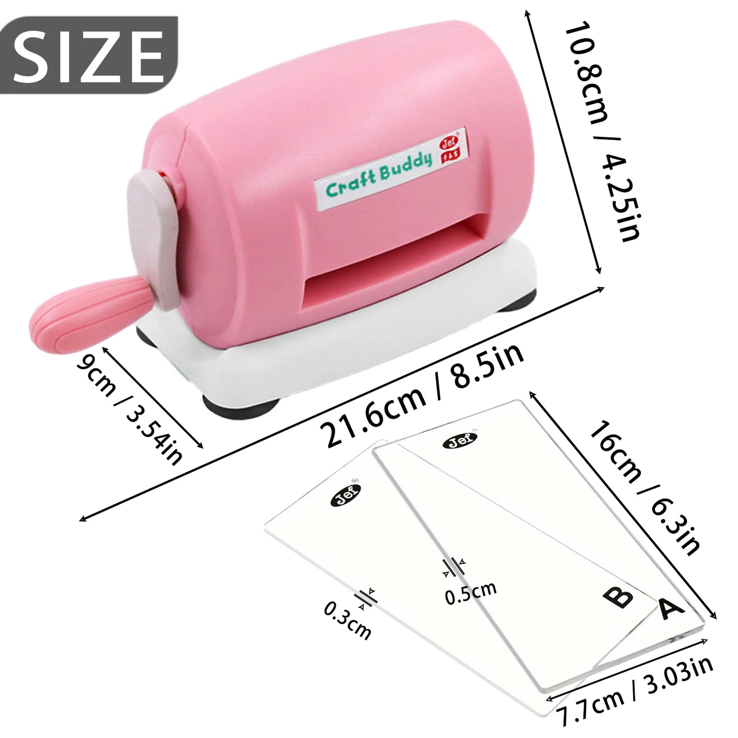 Craft Buddy Manual Die Cutting & Embossing Machine – 2-in-1 Portable Hand Crank Paper Cutter for Scrapbooking, Card Making, DIY