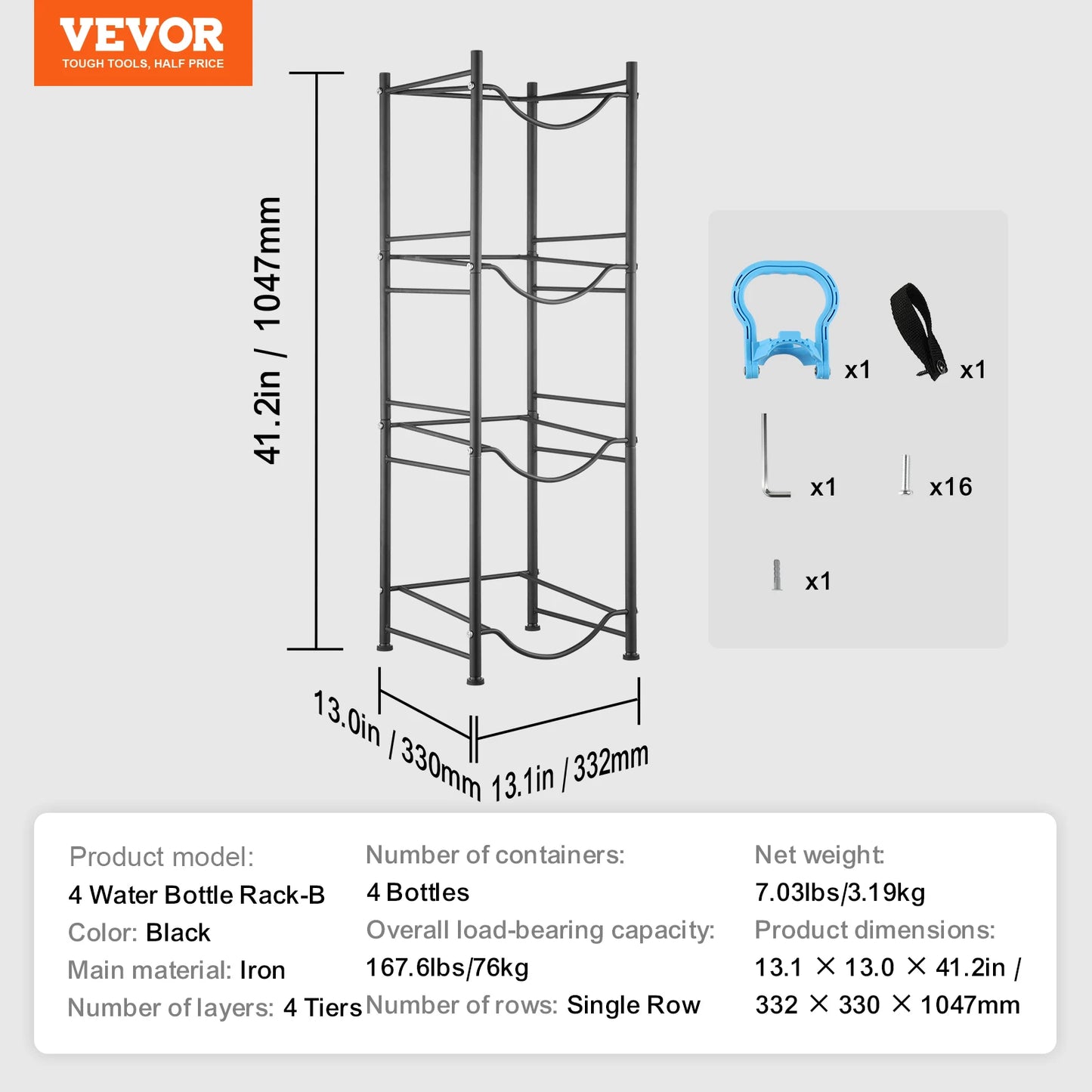 SucceBuy Multi-Tier Water Bottle Rack For Kitchen And Office