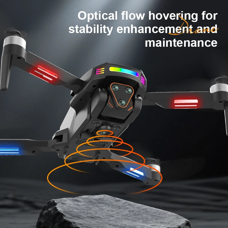 Drone with Camera for Adults, Foldable GPS Drone with Screen Remote Control, 4K HD Camera, Brushless Motor, Real-time Image Transmission, No Phone Needed, RC Quadcopter for Beginners