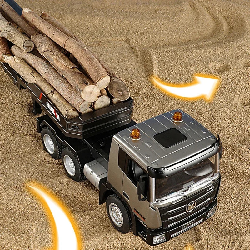 Remote Control RC Flatbed Trailer Truck Gift For Kids