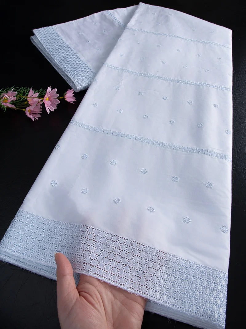 JiaDong Nigerian Cotton Swiss Lace Fabric Embroidered African Lace