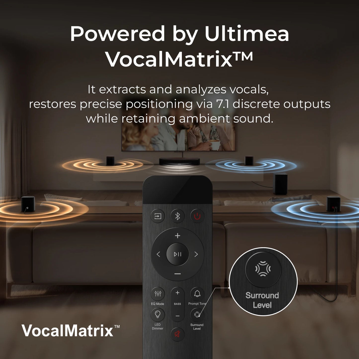 ULTIMEA 350W 7.1ch Virtual Surround Soundbar With Subwoofer