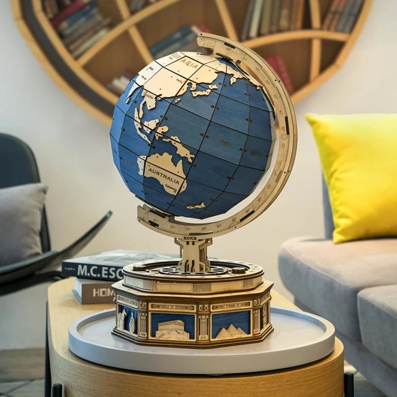 Robotime Globe Earth 3D Wooden Puzzle Ball Gift Toy
