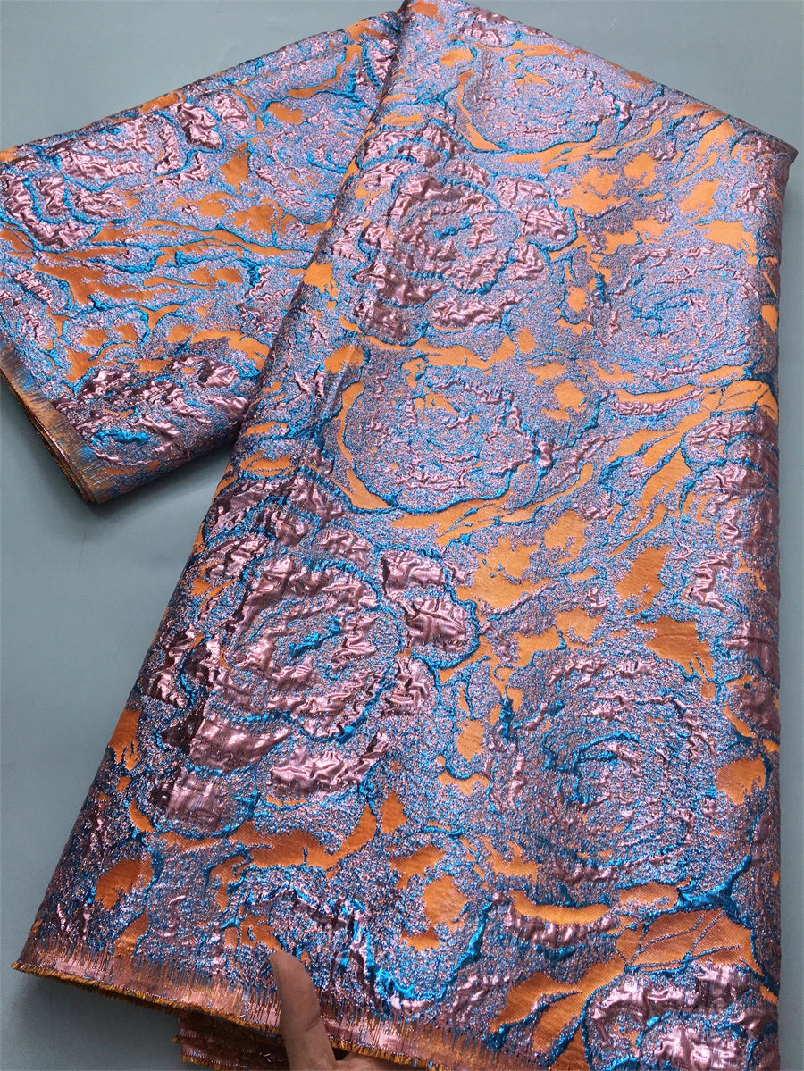 JiaDong African Brocade Lace Fabric French Nigerian Organza Jacquard