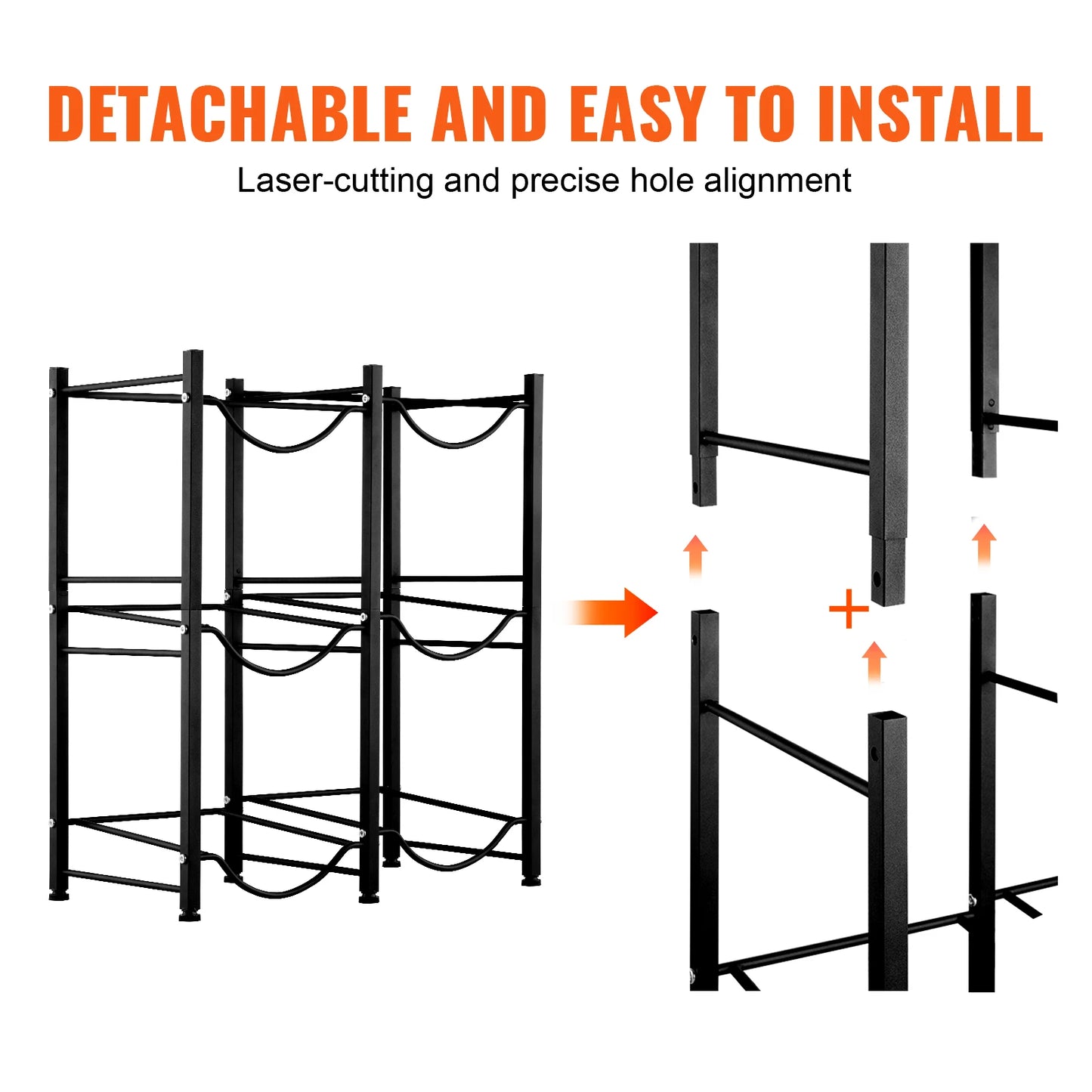 SucceBuy Iron Water Jug Holder Double Row Easy Install