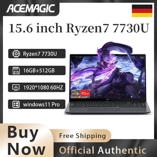 ACEMAGIC Ryzen 7 Laptop With 16GB RAM And 512GB SSD