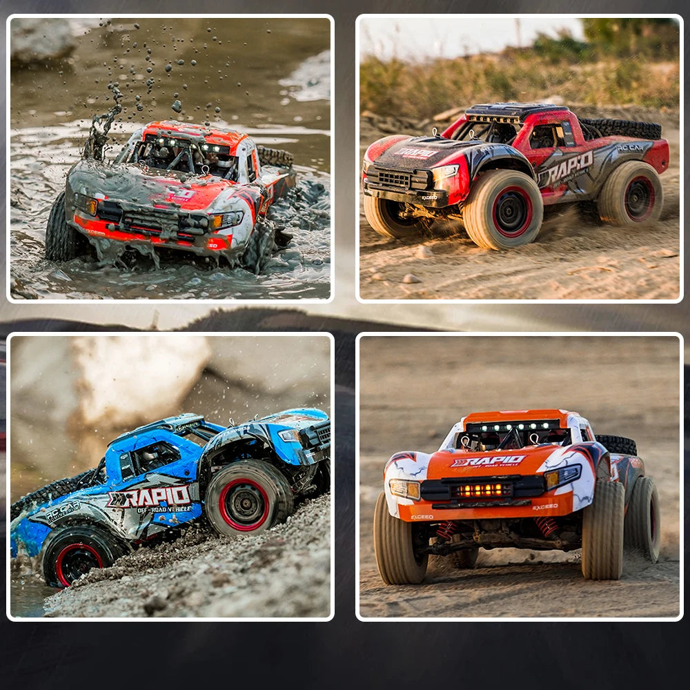 Q130B 4WD RC Car 70km/h High Speed Brushless Motor Off-Road Truck 2.4G Remote Control Vehicle Racing Car Toys for Adults Kids