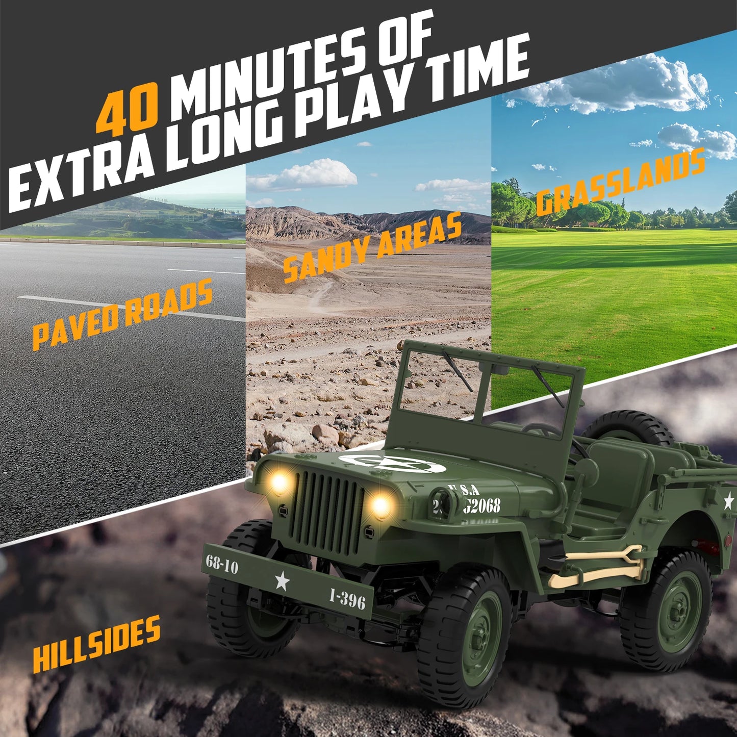 EXHOBBY RC Crawler 1 To 10 Scale Willys Jeep Rugged