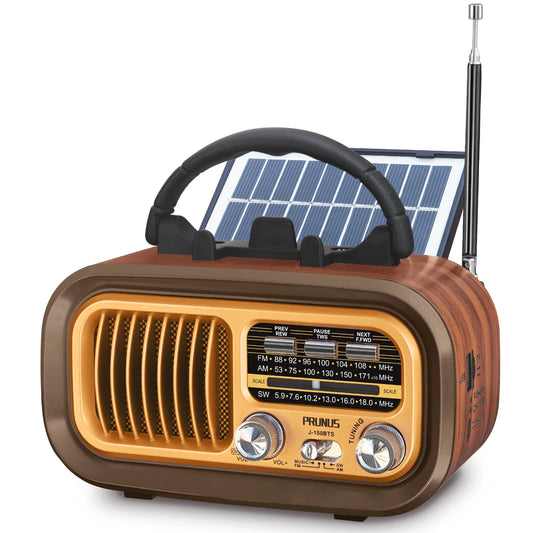 Prunus J-150 Retro Bluetooth Portable AM FM Radio Speaker