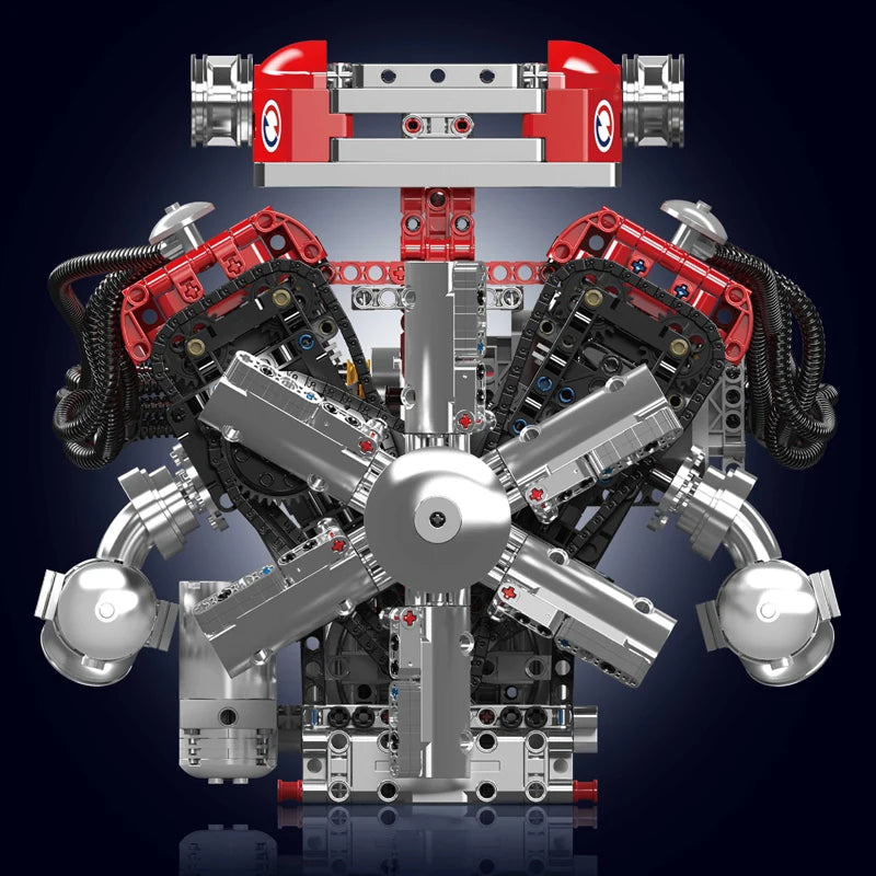 MOULD KING The Speed Car V12 Engine Building Block Set