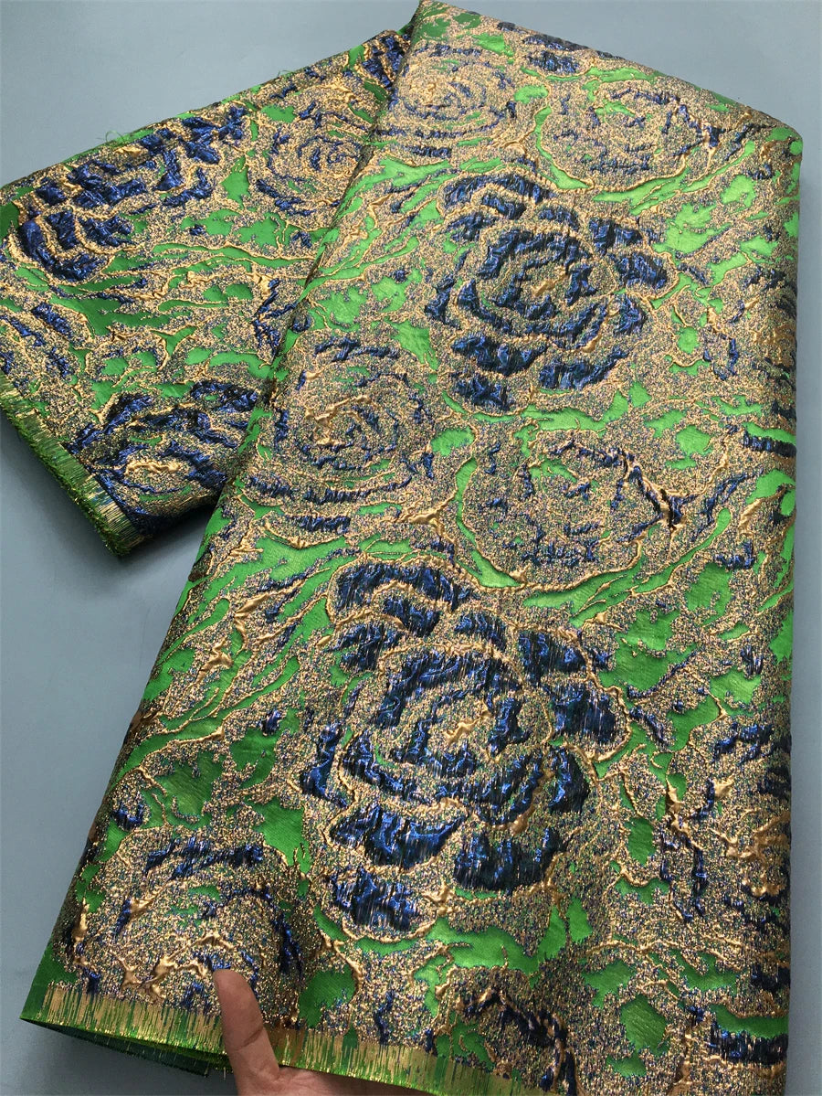 JiaDong African Brocade Lace Fabric French Nigerian Organza Jacquard