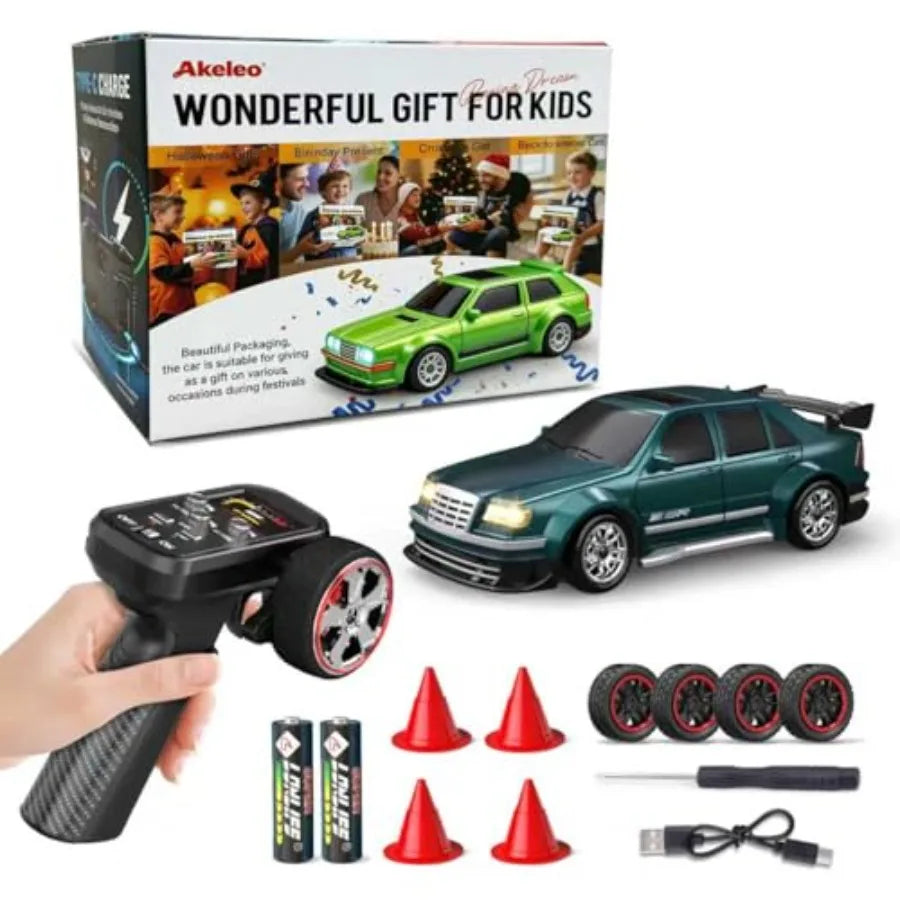 Mini RC Drift Car 1/43 with Gyroscope 4WD Full Proportional RC Car 2.4GHZ Hobby Grade Remote Control Cars RTR Model Vehicle 20+