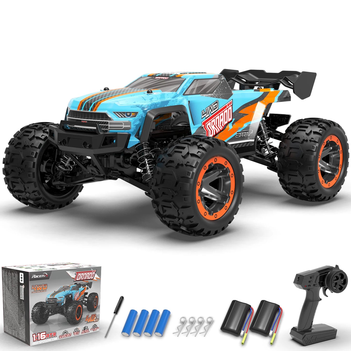 RACENT 1:16 Scale All-Terrain 4x4 RC Truck 40 KPH