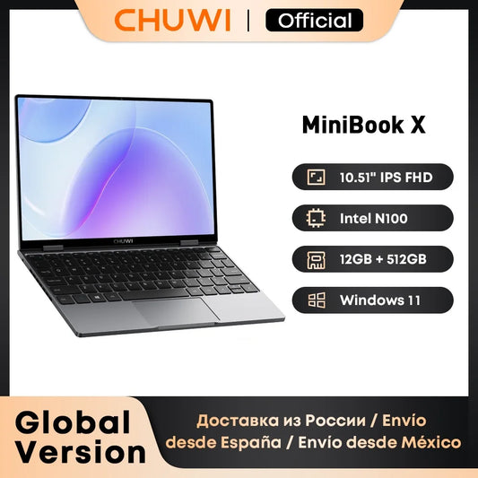 CHUWI MiniBook X 2-In-1 Laptop Tablet Intel N100 Notebook