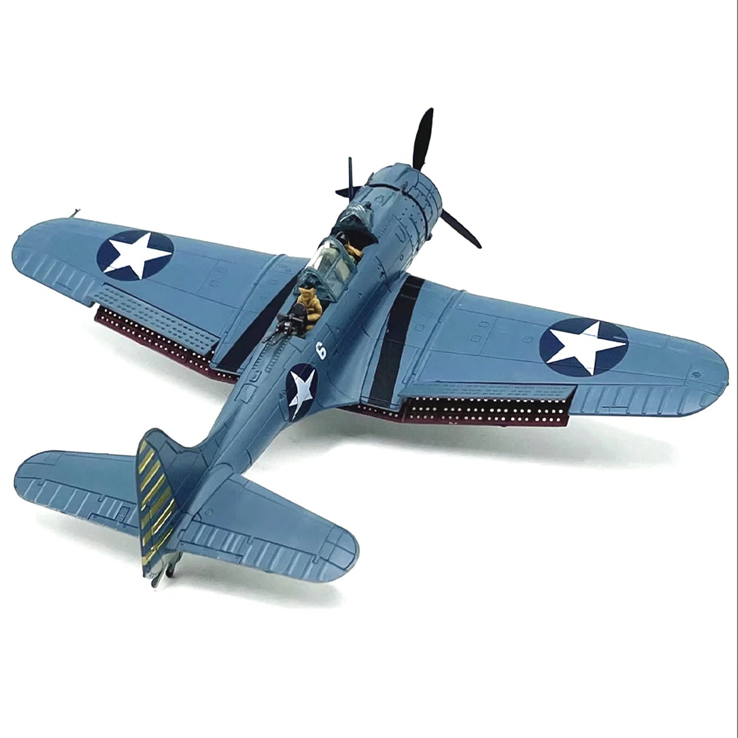 1/72 Scale Diecast US SBD-3 Dive Bomber Fighter Alloy Aircraft Model Military Plane w/Base Indoor Display Decor Collection Gift
