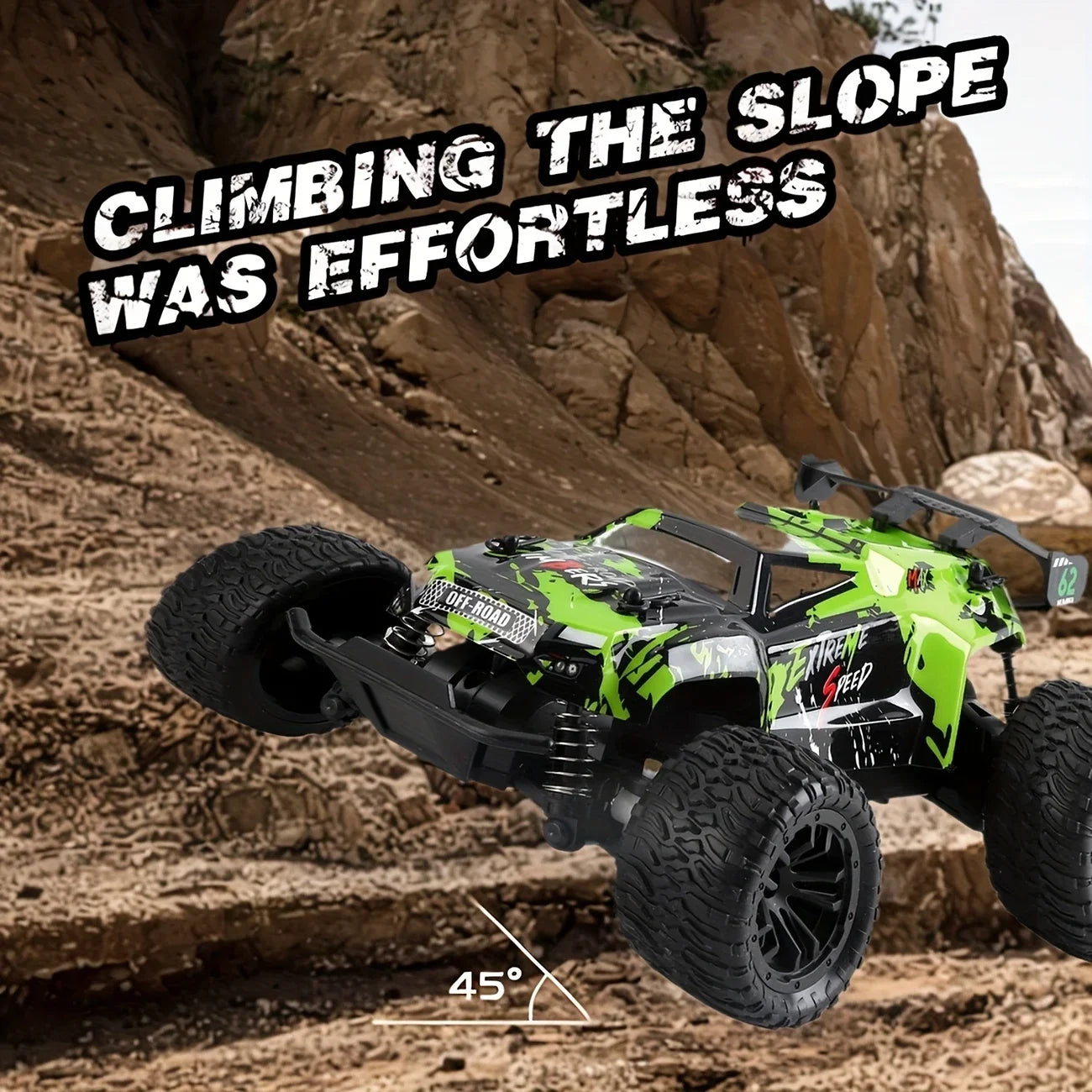 Off-road toy car, 2.4GHz remote control, all-terrain durable and safe design, fun model for children and adults, gift for boys