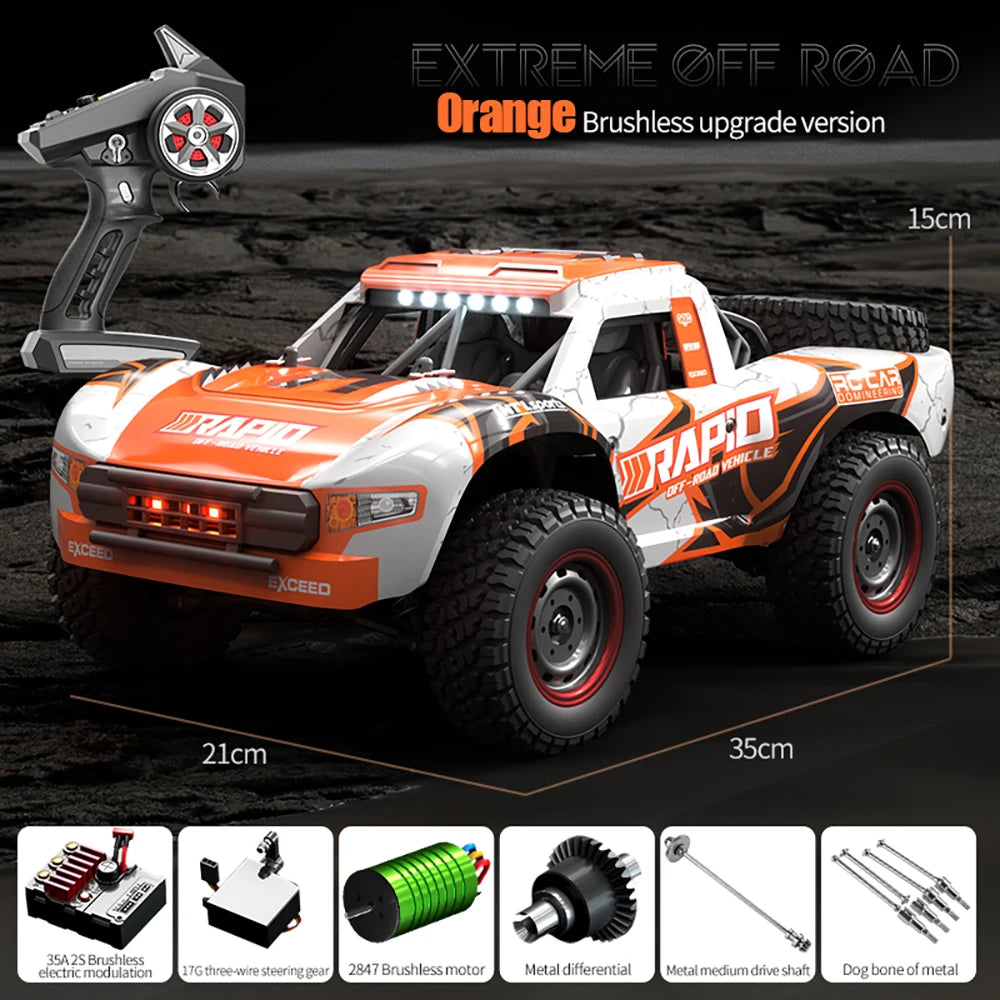Q130B 4WD RC Car 70km/h High Speed Brushless Motor Off-Road Truck 2.4G Remote Control Vehicle Racing Car Toys for Adults Kids