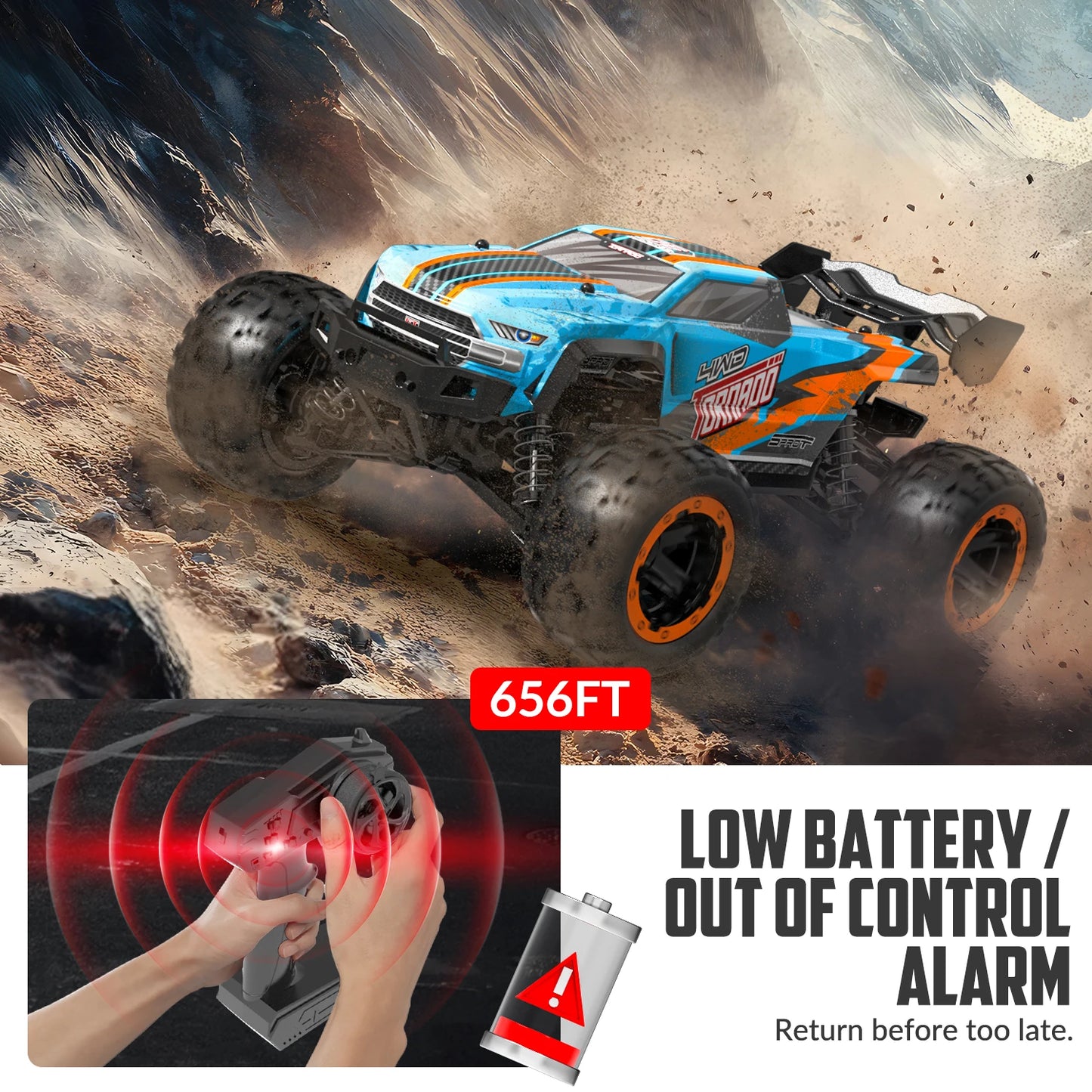 RACENT 4x4 All Terrain RC Truck High Speed Remote Control Car