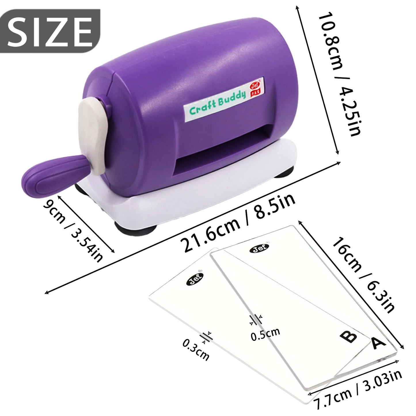 Craft Buddy Manual Die Cutting & Embossing Machine – 2-in-1 Portable Hand Crank Paper Cutter for Scrapbooking, Card Making, DIY