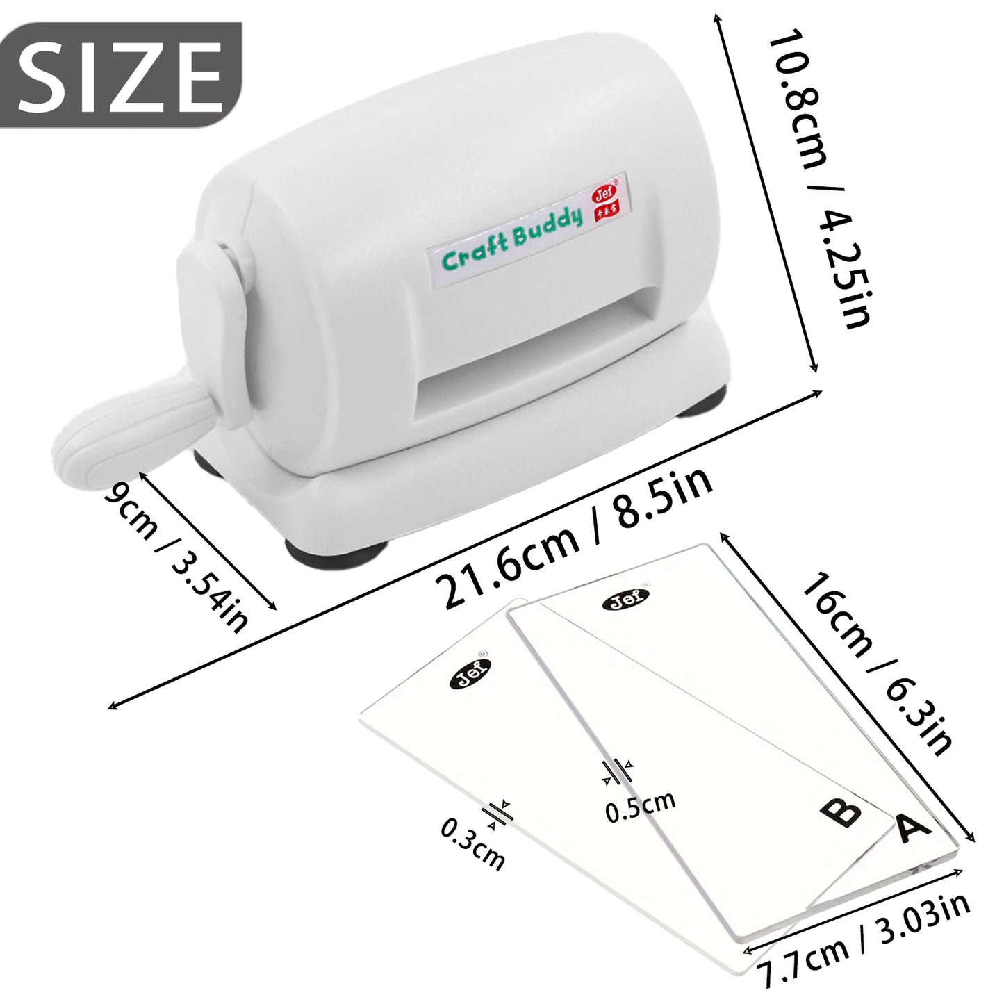 Craft Buddy Manual Die Cutting & Embossing Machine – 2-in-1 Portable Hand Crank Paper Cutter for Scrapbooking, Card Making, DIY