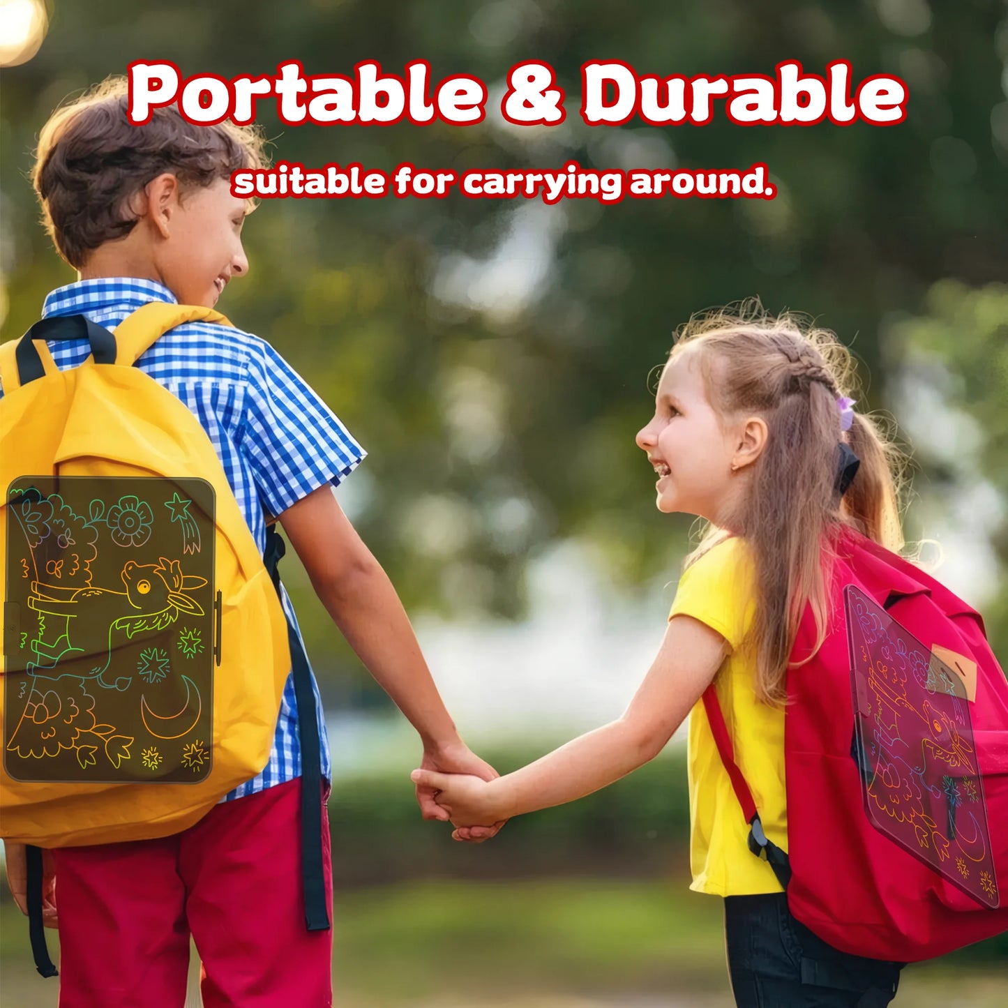 22 Inch LCD Writing Tablet for Kids, Colorful Electronic Drawing Board, Rechargeable Digital Doodle Pad, Learning Writing Board