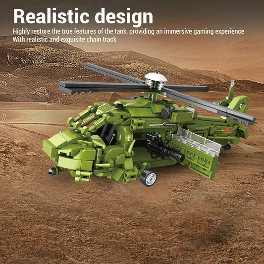 HWZBBEN Helicopter Building Blocks Set 791 Pcs Airplane Construction Kit