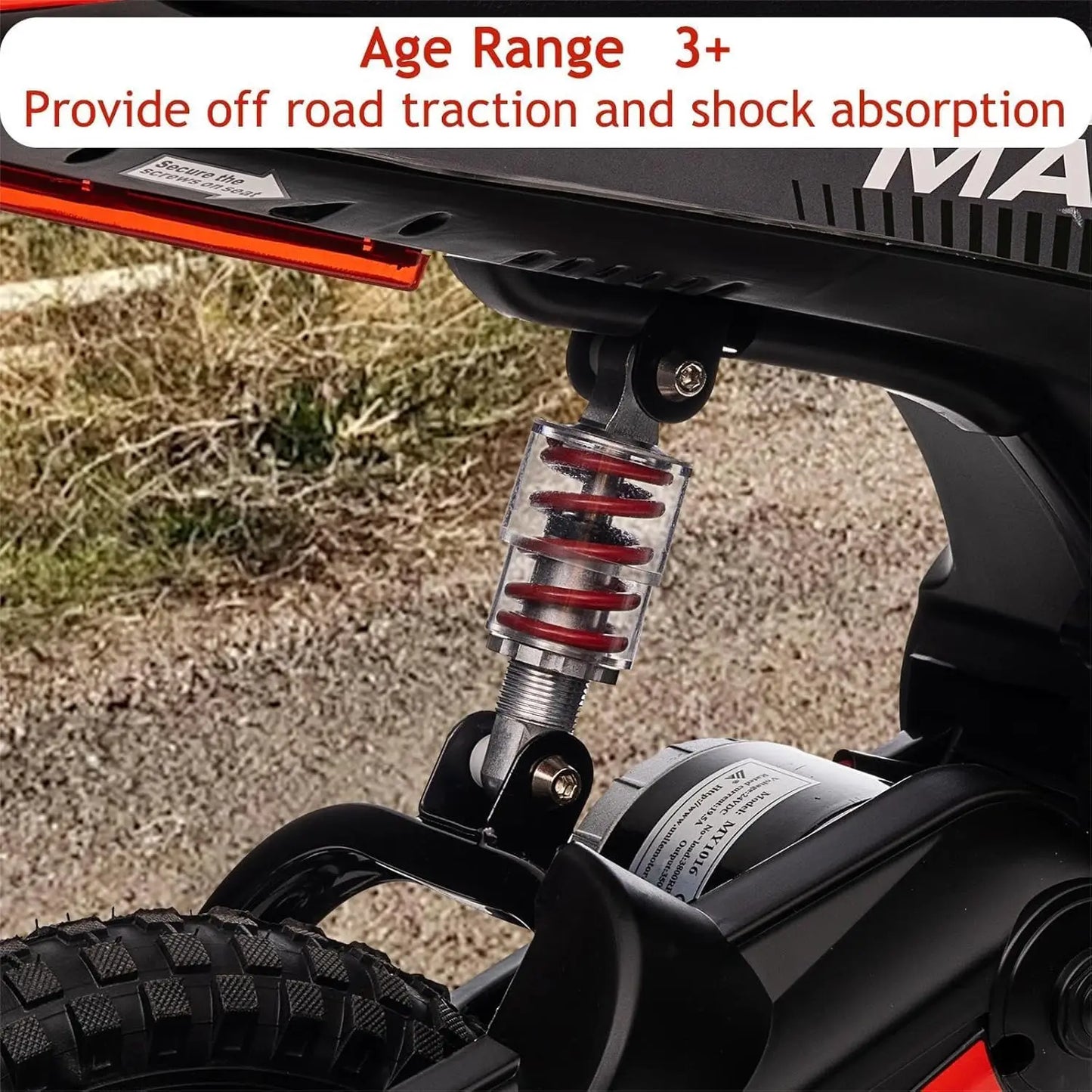 HiMISS Electric Ride On Kids Motorcycle 24V 350W Battery Powered