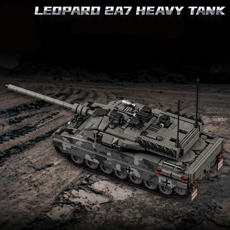 JIMITUCE Military WW2 Leopard 2A7 Tank Building Blocks Set