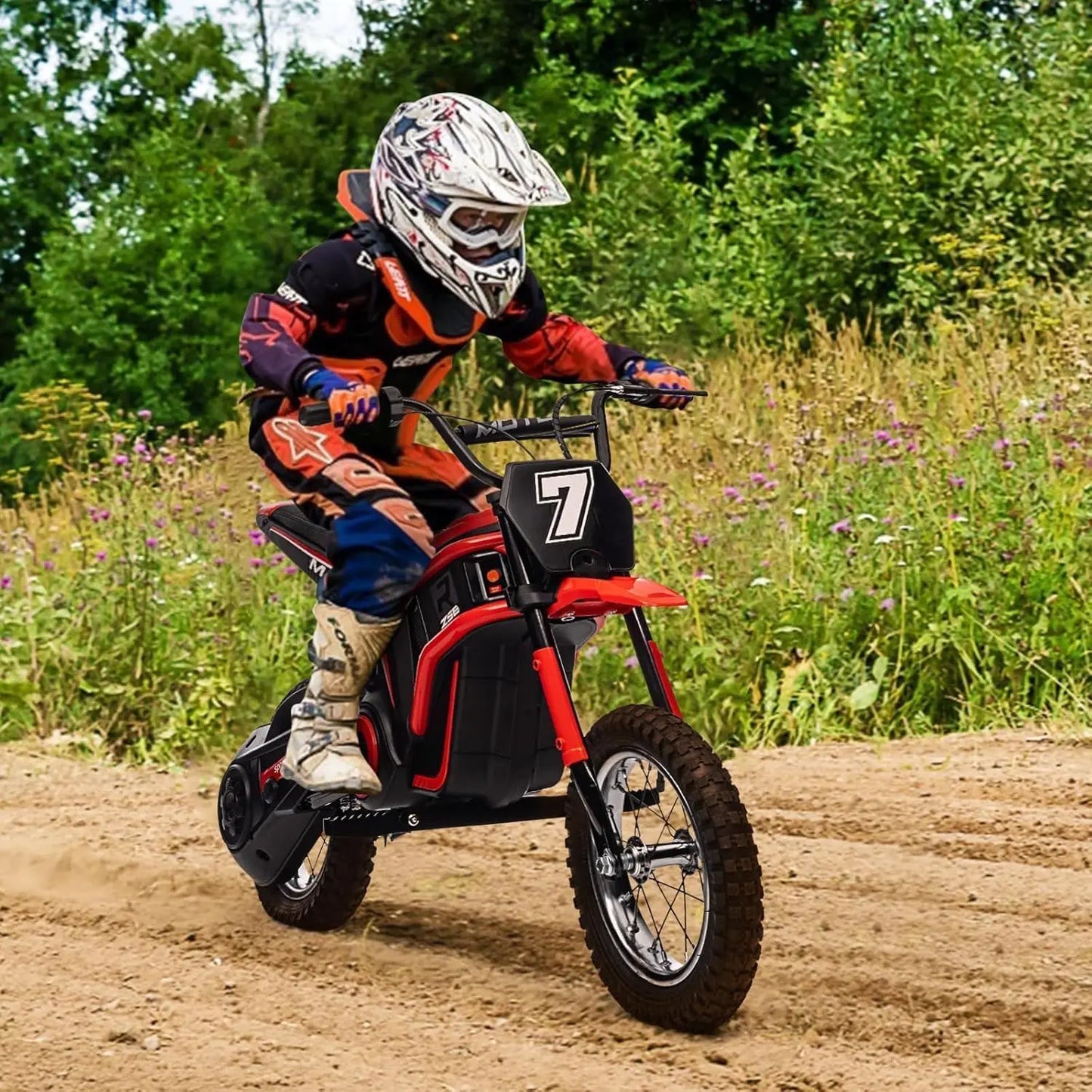 HiMISS Electric Ride On Kids Motorcycle 24V 350W Battery Powered