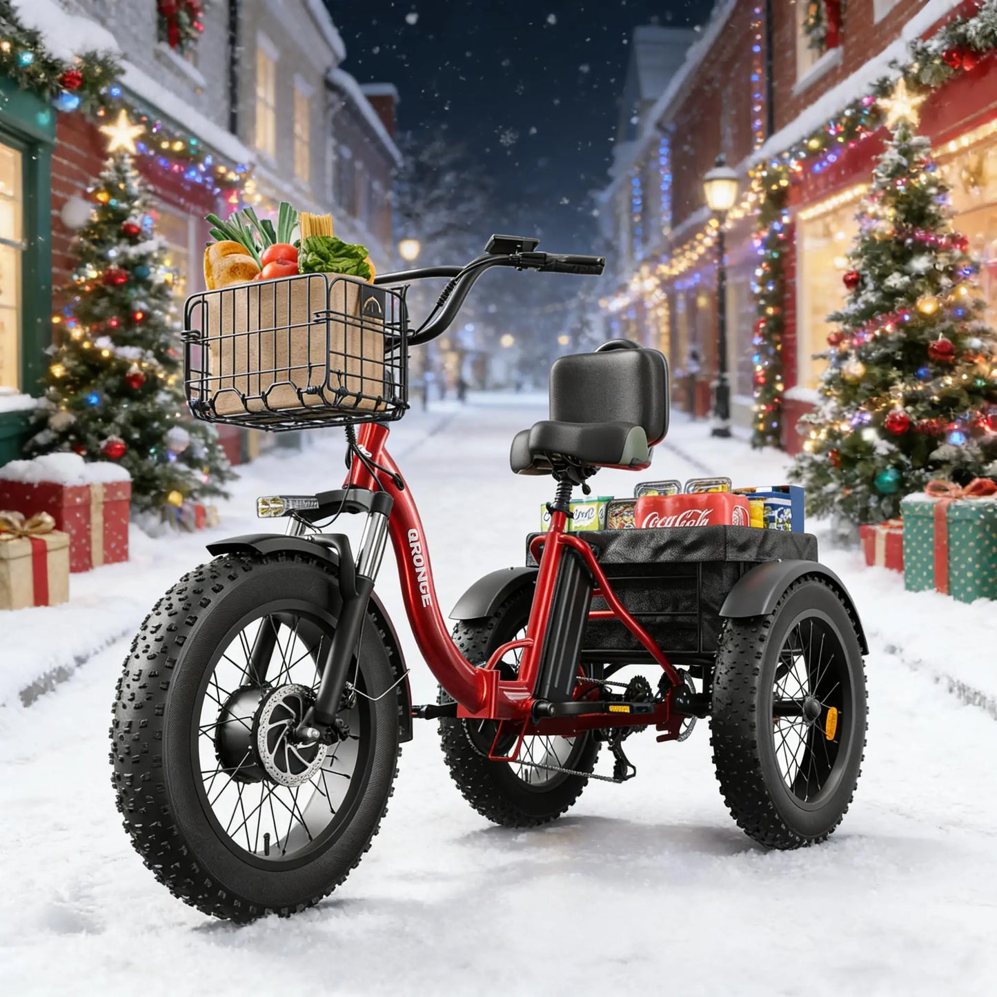 QRONGE Lava 960W Electric Tricycle For Adults 50 Miles Range