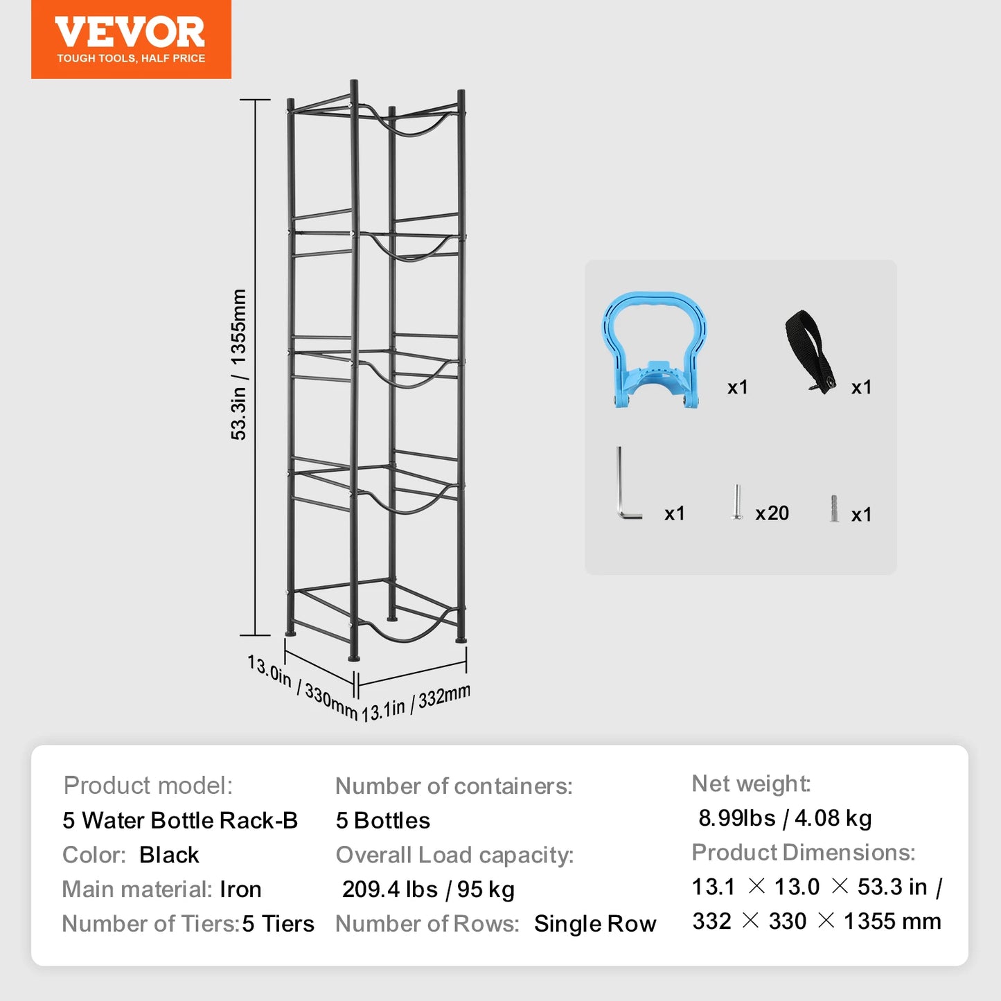 SucceBuy Multi-Tier Water Bottle Rack For Kitchen And Office